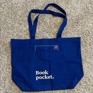 BOTM Tote Bag with Book Pocket Design